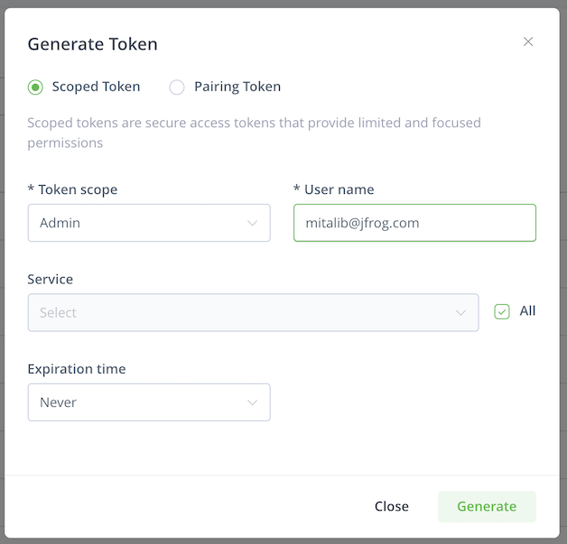 Generate Admin Token