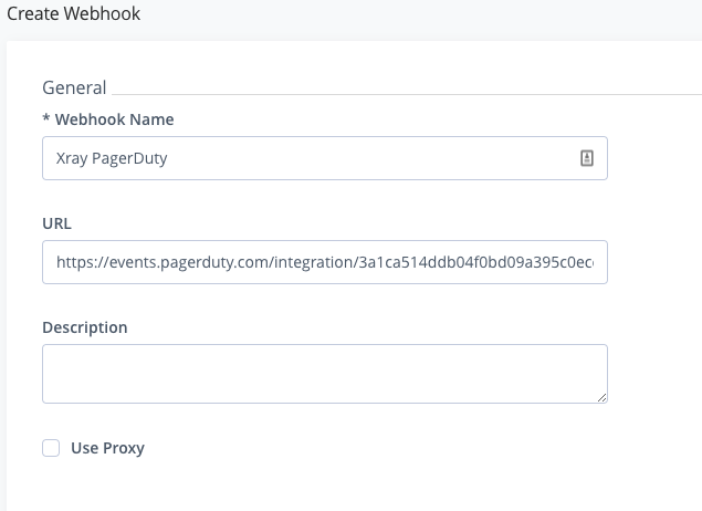 PagerDuty Xray Webhook