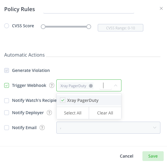 PagerDuty Xray Webhook